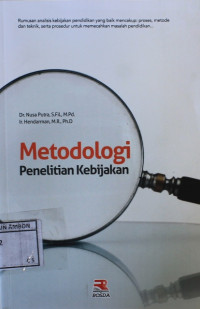 Image of Metodologi penelitian kebijakan